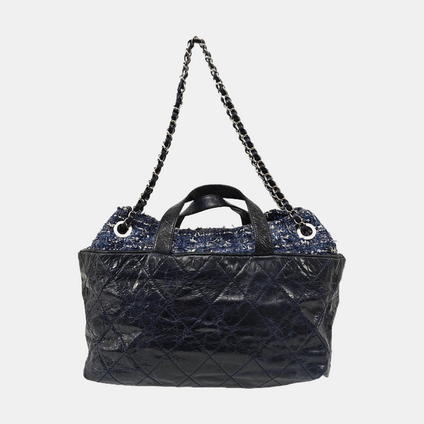 Quilted Calfskin Shoulder Bag Blue