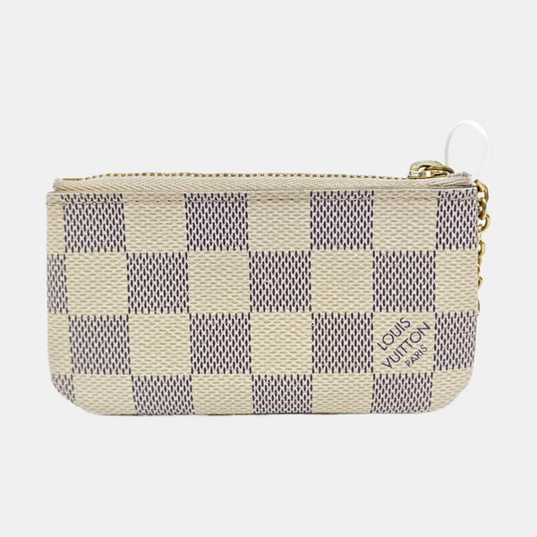 Damier Azur Coated Canvas Key Pouch White