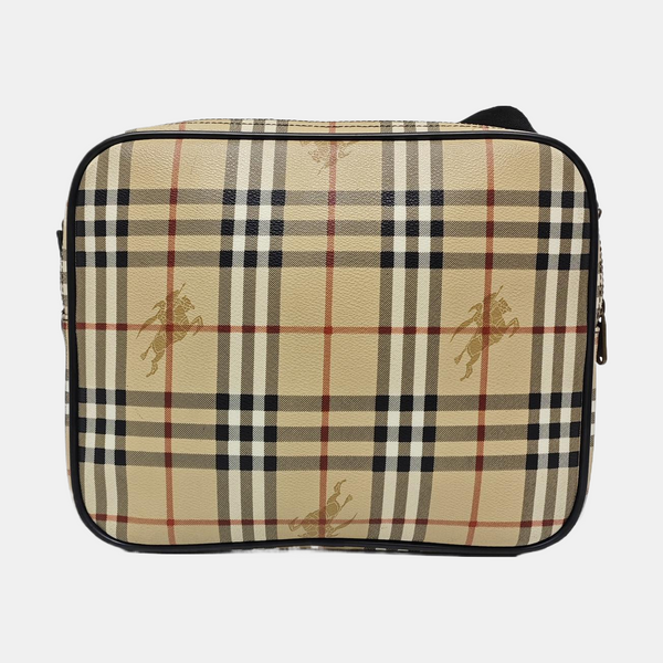 Coated Canvas Shoulder Bag Black