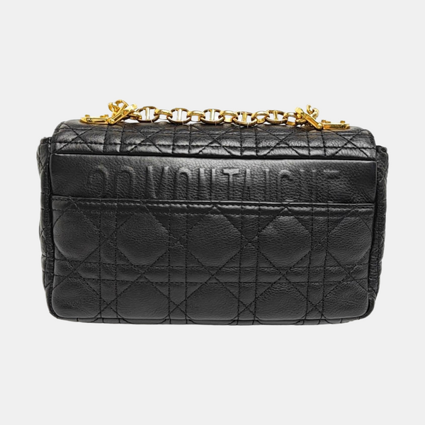 Dior Caro Small Cannage Calfskin Black