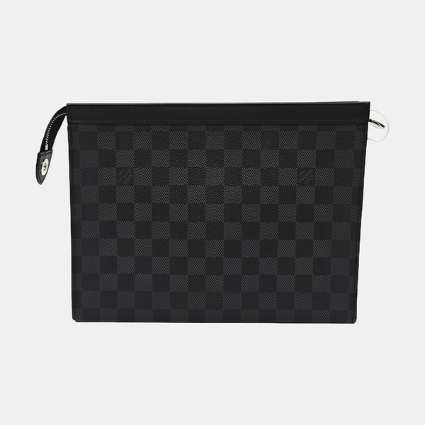 Pochette Voyag MM Damier Graphite Coated Canvas Gray
