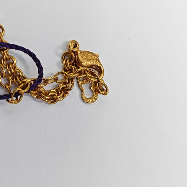 Petit CD Metal Gold Necklace
