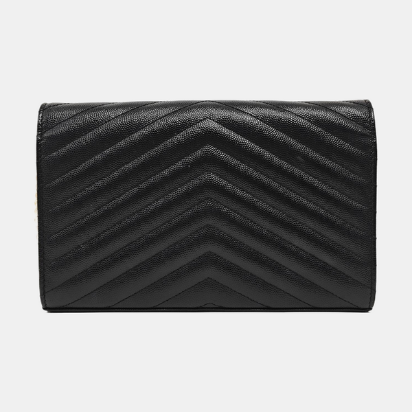 MONOGRAM Medium Chevron Calfskin Black
