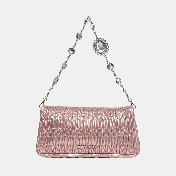 Crystal Quilted Lambskin Pink