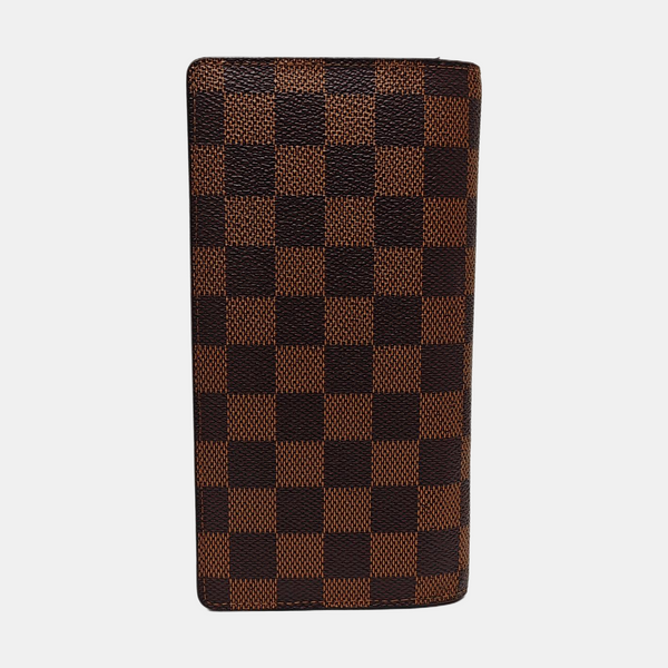 JAMES Damier Ebene Coated Canvas Brown Wallet