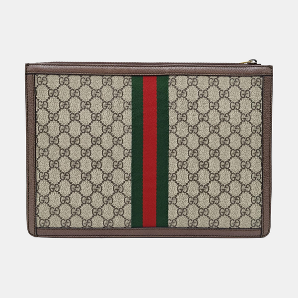 Ophidia Medium Monogram Coated Canvas Beige