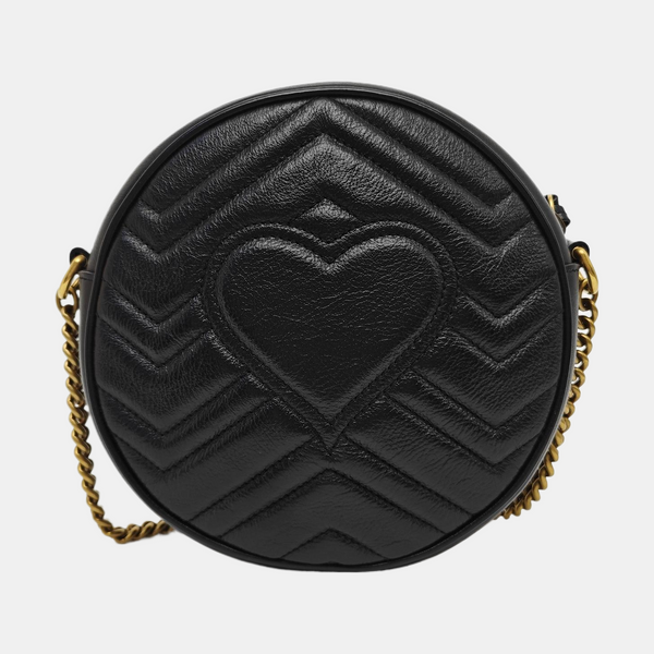 GG Marmont Mini Quilted Calfskin Black