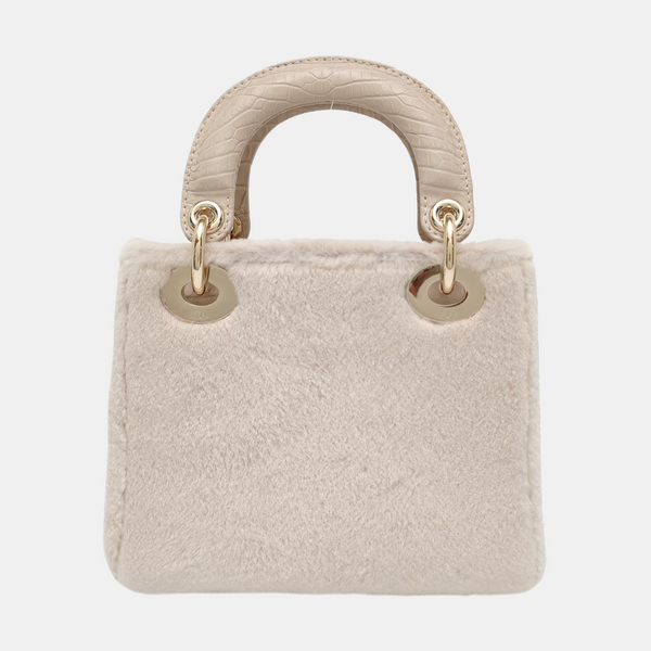 Lady Dior Mini Fur Beige