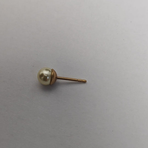 Metal White Stud Earrings