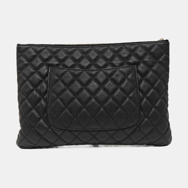 Quilted Grained Calfskin Black