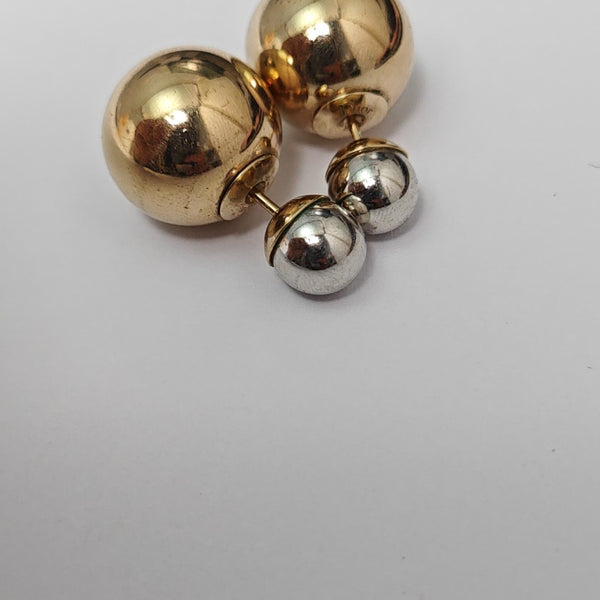 Dior Tribales Metal Gold Stud Earrings
