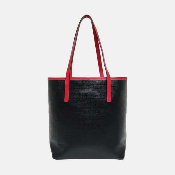 Coated Canvas Tote Bag Black
