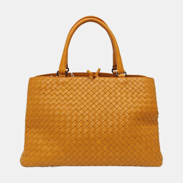 Lambskin Top Handle Bag Orange