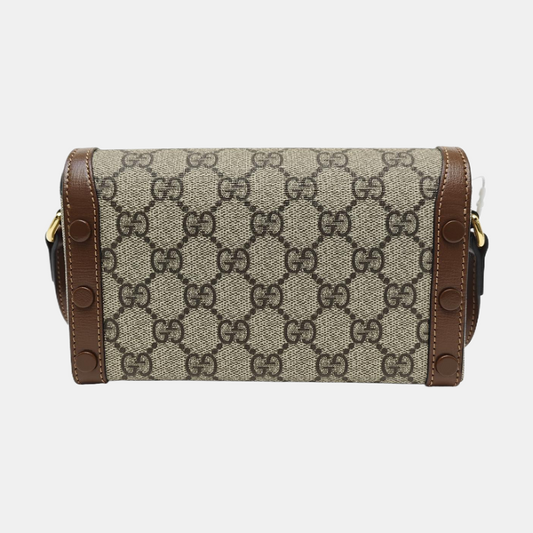 Horsebit 1955 Mini Monogram Coated Canvas Beige