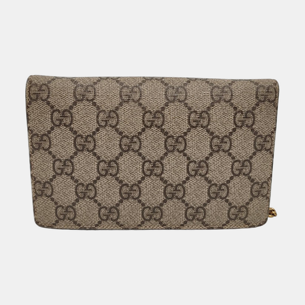GG Supreme Mini Monogram Coated Canvas Beige