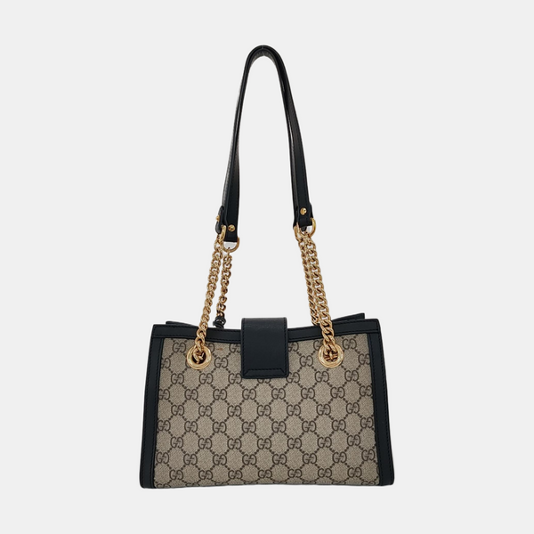 Padlock Small Monogram Coated Canvas Beige