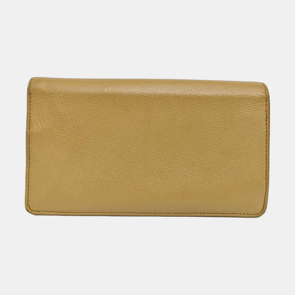 Grained Calfskin Wallet Yellow