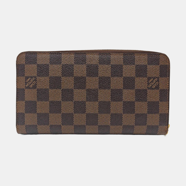 ZIPPY Damier Ebene Coated Canvas Brown Wallet