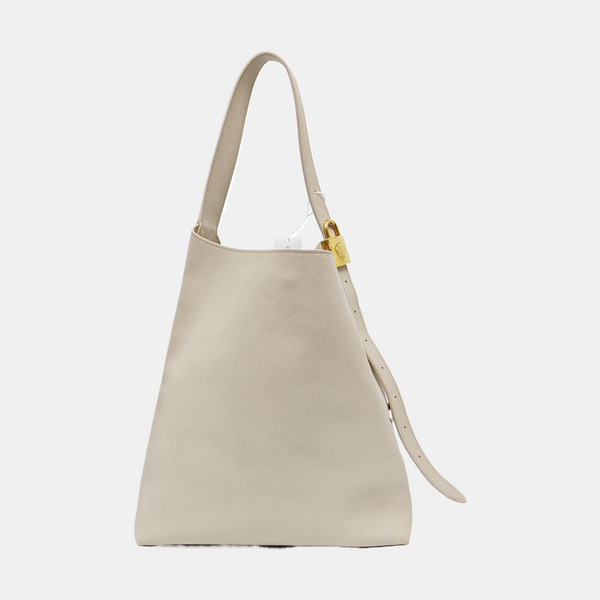 LOW KEY HOBO MM Monogram Calfskin Beige