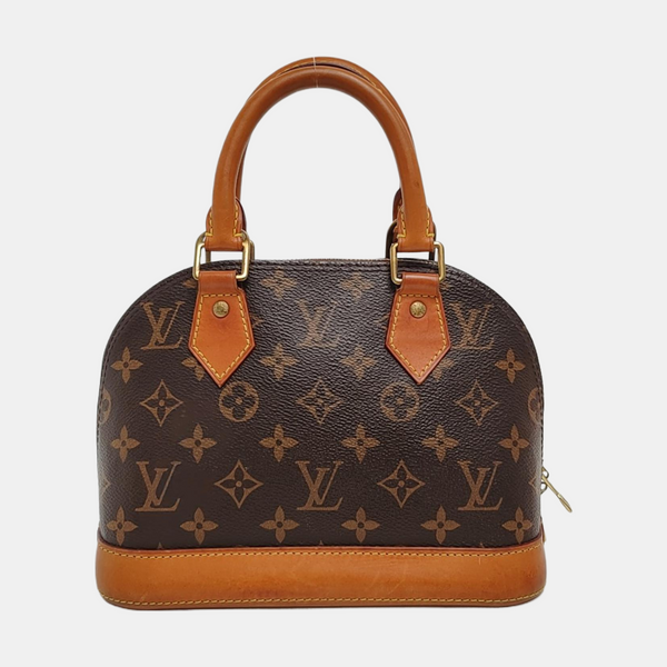 ALMA BB Monogram Coated Canvas Brown
