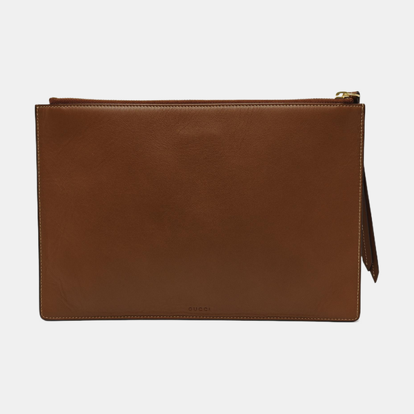 Coated Canvas Clutch Black
