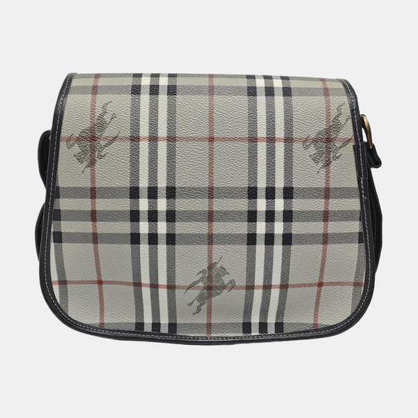 Coated Canvas Shoulder Bag Gray