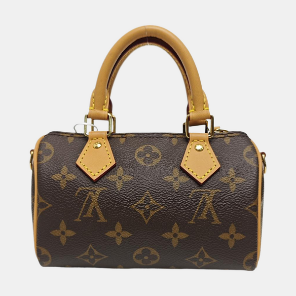 SPEEDY Nano Monogram Coated Canvas Brown