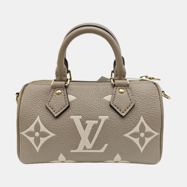 SPEEDY Nano Monogram Calfskin Gray