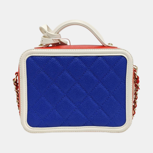 Authenticated pre-owned FILIGREE Small Quilted Grained Calfskin Blue - Shoulder Bag at Looply