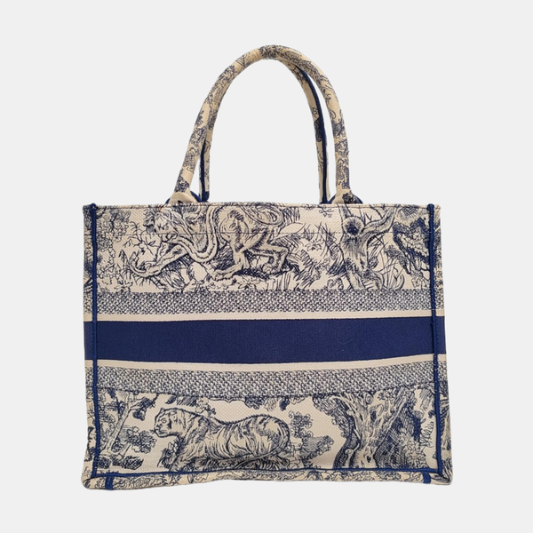 Book Tote Medium Canvas Blue