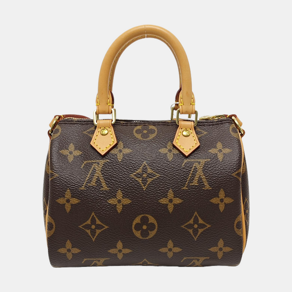 SPEEDY Nano Monogram Coated Canvas Brown