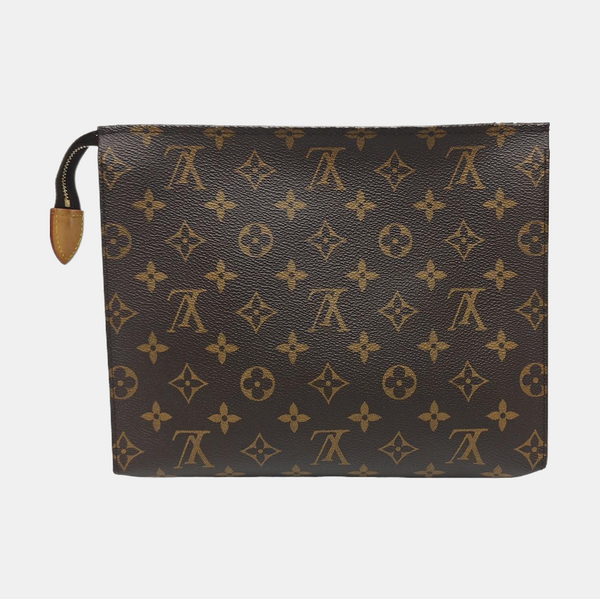 TOILET POCKET 26 Monogram Coated Canvas Brown