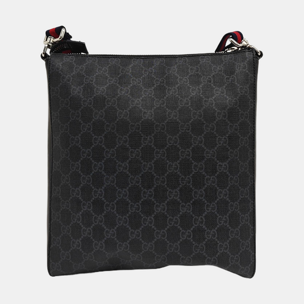 Monogram Coated Canvas Shoulder Bag Black