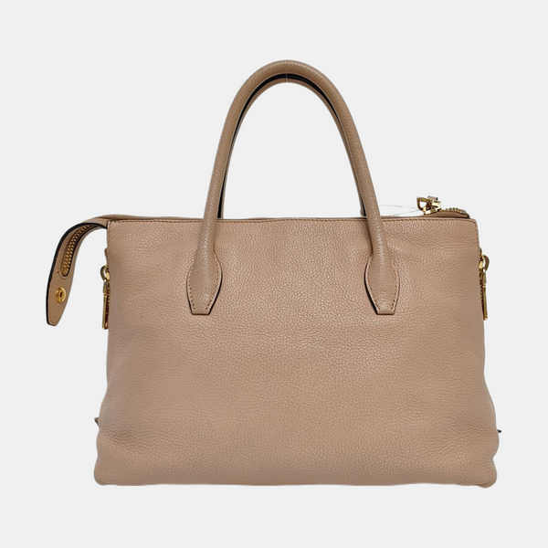 Calfskin Shoulder Bag Beige