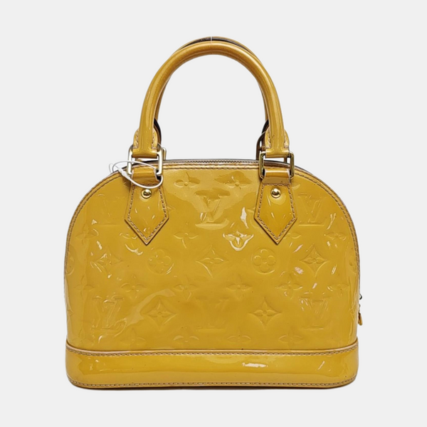 ALMA BB Monogram Patent Leather Yellow