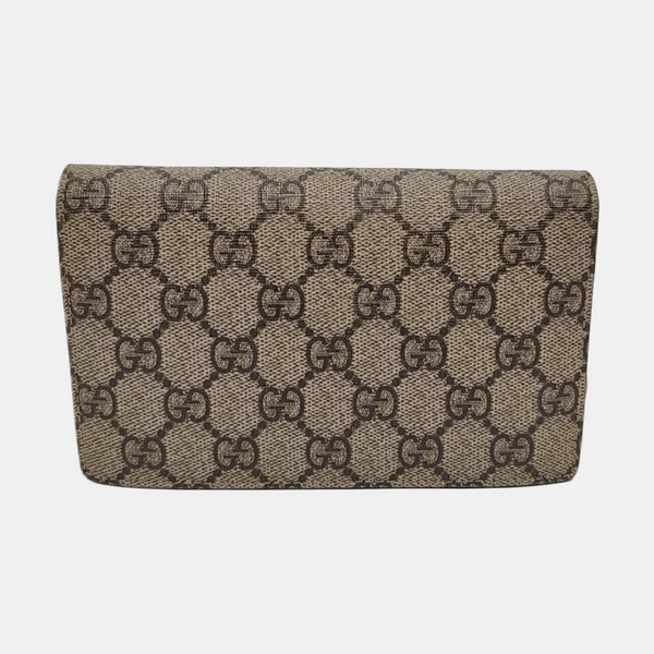 GG Supreme Mini Monogram Coated Canvas Beige