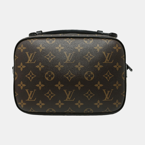 S LOCK Monogram Coated Canvas Brown
