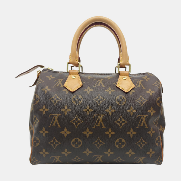 SPEEDY 25 Monogram Coated Canvas Brown