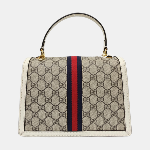 Ophidia Small Monogram Coated Canvas Beige