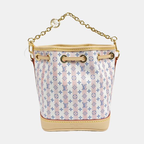 Monogram Coated Canvas Bucket Bag White