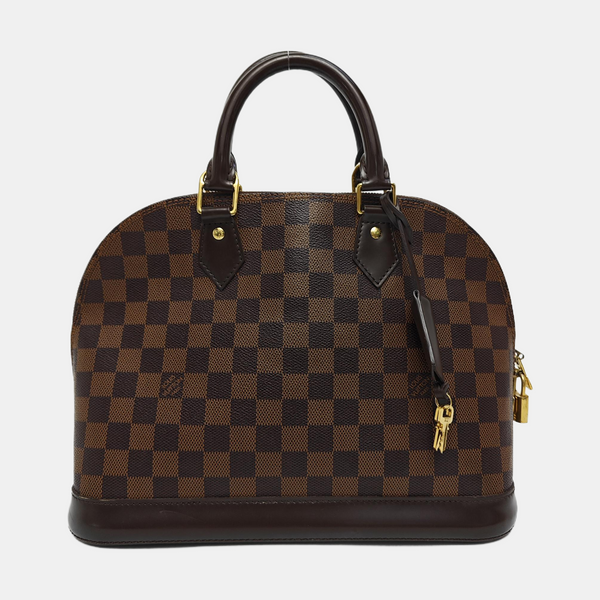 ALMA PM Damier Ebene Coated Canvas Brown