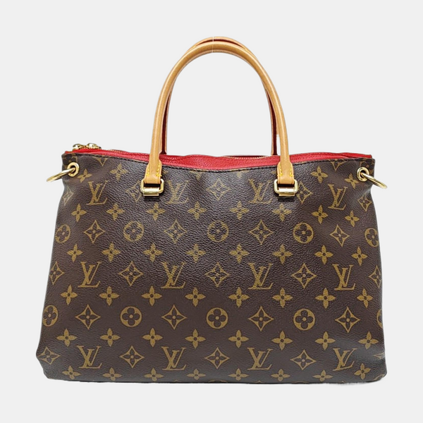 PALLAS MM Monogram Coated Canvas Brown