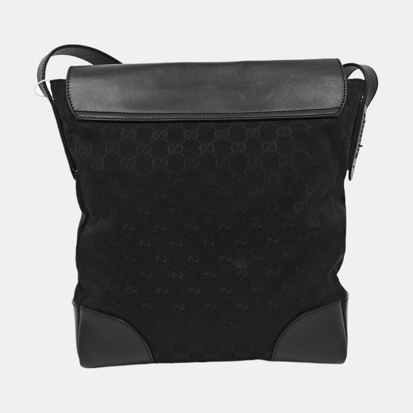 Monogram Canvas Shoulder Bag Black