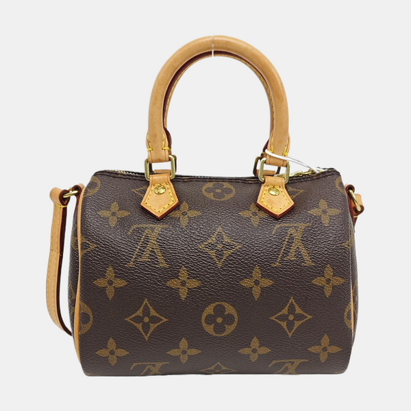 SPEEDY Nano Monogram Coated Canvas Brown