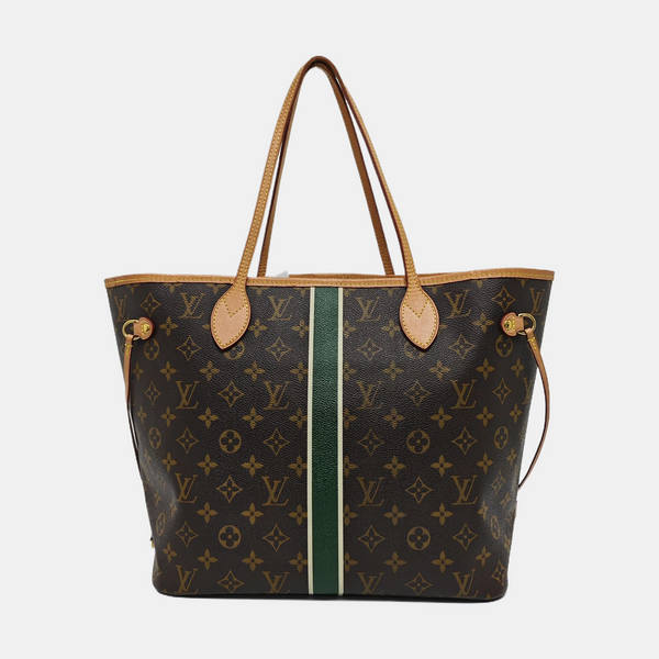 NEVERFULL MM Monogram Coated Canvas Brown