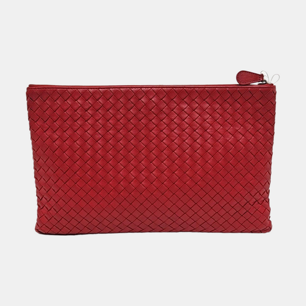 Calfskin Clutch Red