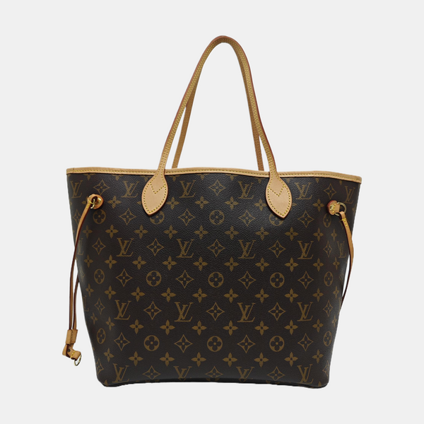 Authenticated pre-owned NEVERFULL MM Monogram Coated Canvas Brown - Tote Bag at Looply