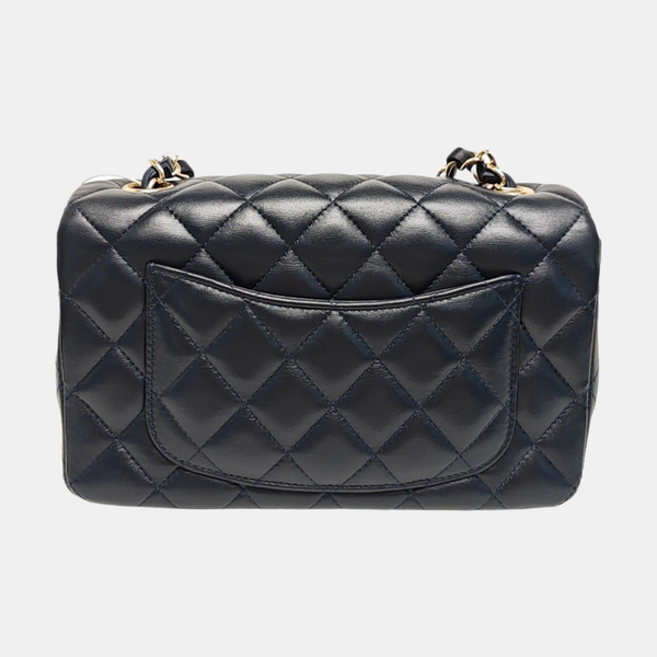CLASSIC FLAP Mini Quilted Lambskin Blue