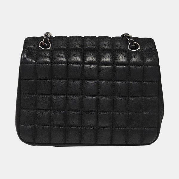 Quilted Calfskin Shoulder Bag Black