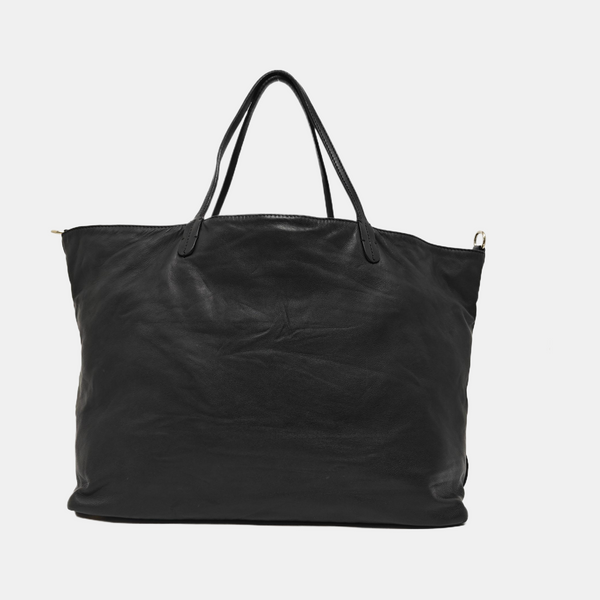 Lambskin Tote Bag Black